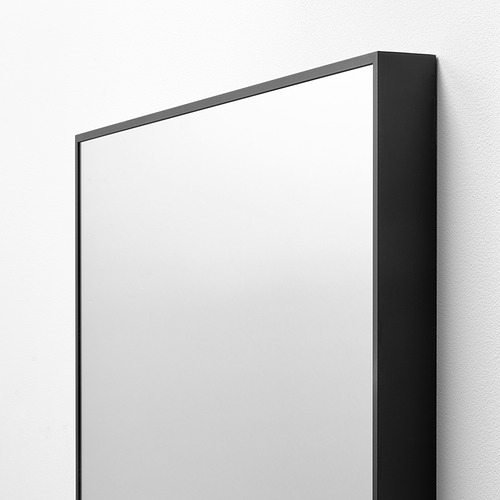 Espejo de pared con marco oscuro, 2 m de altura, minimalista, incluye herrajes.