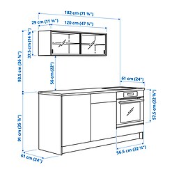 Ilustración de medidas - KNOXHULT cocina