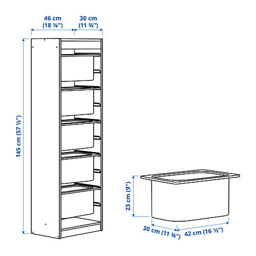 TROFAST, storage combination with boxes. 4 of 4 open dialog