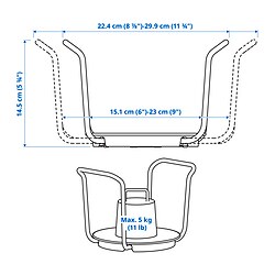Measurement Illustration - UPPDATERA plate holder 