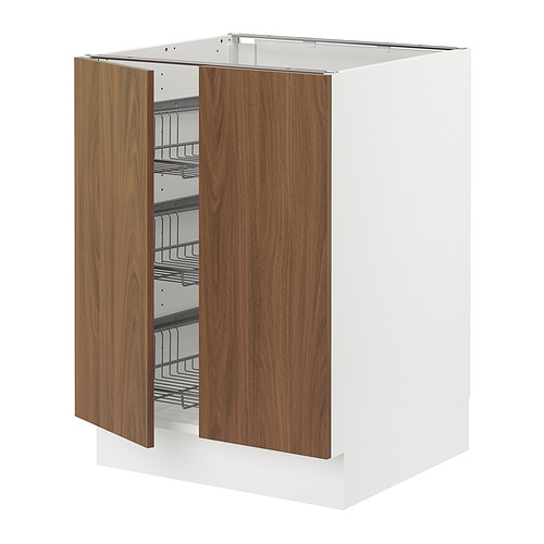 SEKTION, base cabinet w wire basket/2 doors. 1 of 2 open dialog
