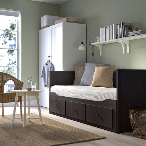 HEMNES, day-bed frame Twin with 3 drawers, without mattress. 4 of 9 open dialog