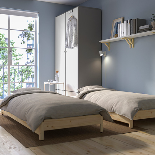 UTÅKER, stackable bed with 2 mattresses Twin. 3 of 13 open dialog