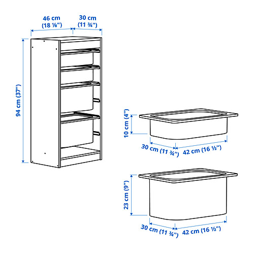 TROFAST, combinación de almacenaje con cajas. 5 de 5 abrir diálogo