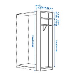 Ilustración de medidas - PAX módulo terminal adicional