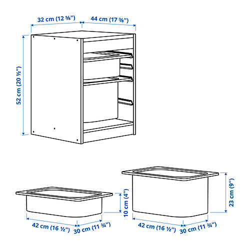 TROFAST, storage combination with boxes. 5 of 5 open dialog