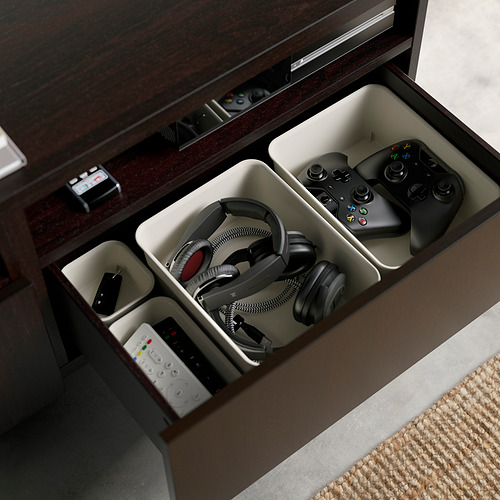 BESTÅ, TV storage combination with drawer rail, soft close. 10 of 11 open dialog