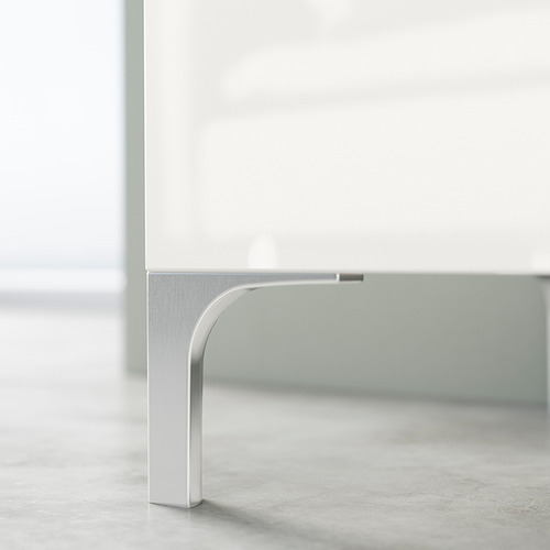 Patas blancas NANNARP, parte de la unidad de televisión bestå, diseño elegante y minimalista.