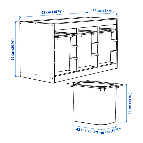TROFAST, combinación de almacenaje con cajas. 4 de 4 abrir diálogo