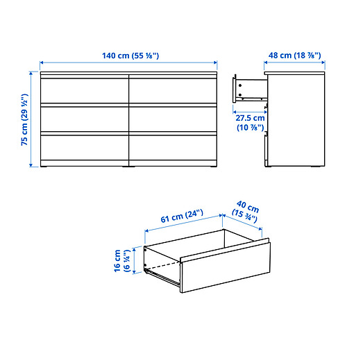 MALM / STORKLINTA, bedroom furniture, set of 4. 10 of 11 open dialog