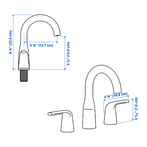 MACKSJÖN, widespread sink faucet. 5 of 5 open dialog