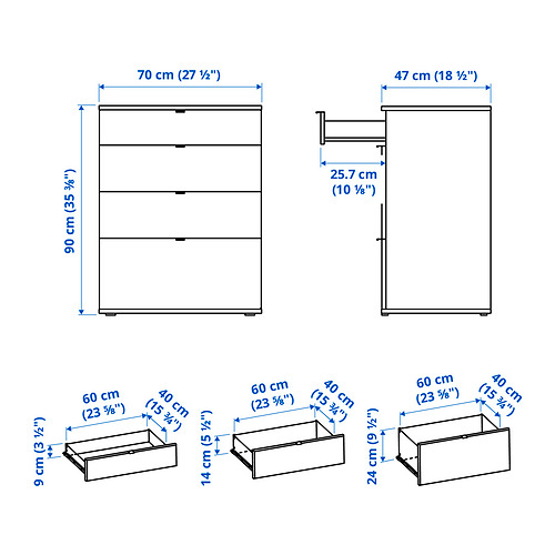 VIHALS, 4-drawer chest. 7 of 8 open dialog