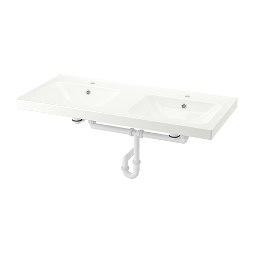 ORRSJÖN, double sink with water trap. 1 of 2 open dialog