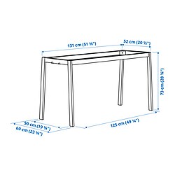 Ilustración de medidas - MITTZON Estructura mesa reuniones