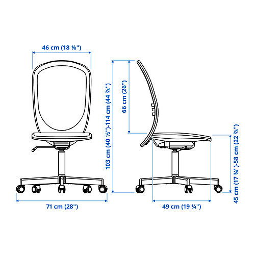 FLINTAN, office chair. 12 of 13 open dialog