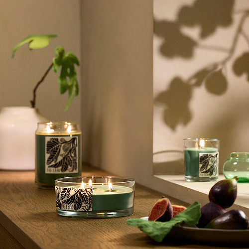 LOTSFÅGEL, scented candle in glass with lid. 3 of 8 open dialog