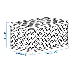 Ilustración de medidas - VIELÅNGEN caja con tapa