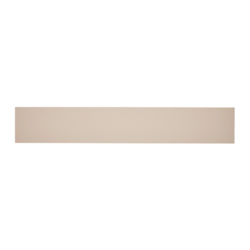 SKYTTA beige panel, rectangular, paper foil-covered, used as ceiling height reducer cover.