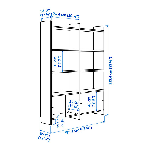 LÅDMAKARE, mueble de almacenaje con puertas correderas y 6 baldas. 6 de 6 abrir diálogo
