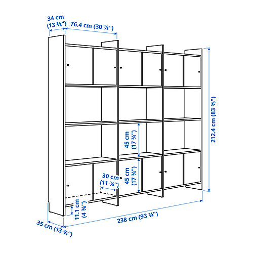 LÅDMAKARE, storage cabinet with sliding doors and 3 shelves. 7 of 7 open dialog