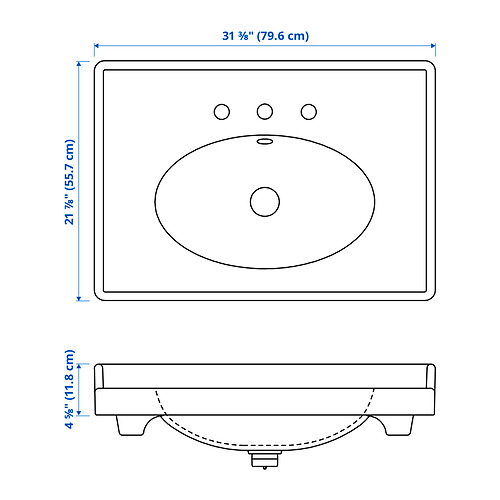 Measurement Illustration - RUTSJÖN sink
