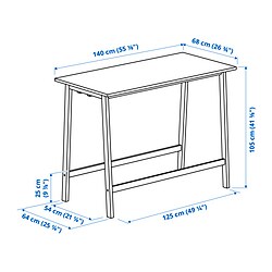 Measurement Illustration - MITTZON conference table