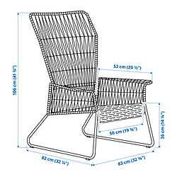 Measurement Illustration - TALLSKÄR 4-seat, lounge set