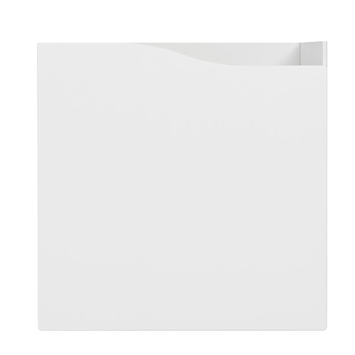Estantería blanca KALLAX con una sola puerta, diseño elegante, acabado de alta calidad, ideal para organizar y ocultar artículos.