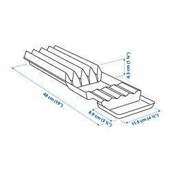 Measurement Illustration - UPPDATERA knife rack