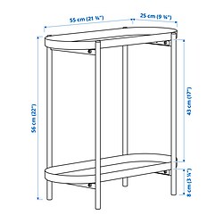 Ilustración de medidas - OLIVBLAD soporte para plantas