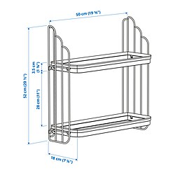 Measurement Illustration - APOTEKARE wall shelf