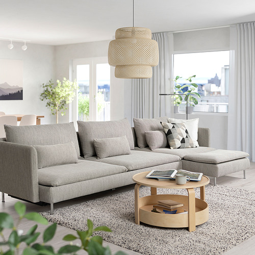 SÖDERHAMN, 4 seat sofa bed with chaise longue. 6 of 8 open dialog