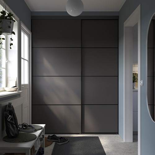 SKYTTA / BOAXEL, reach-in wardrobe with sliding door. 2 of 5 open dialog
