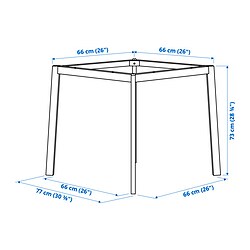 Ilustración de medidas - MITTZON Estructura mesa reuniones redonda