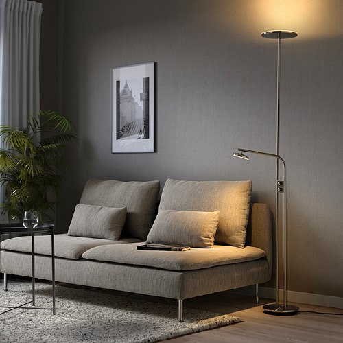 ISJAKT, lámpara de pie luz indirecta/lectura regulable LED 2100 lm/350 lm 2700K. 2 de 7 abrir diálogo