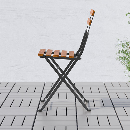 Silla plegable de madera, compacta y duradera, uso en exteriores