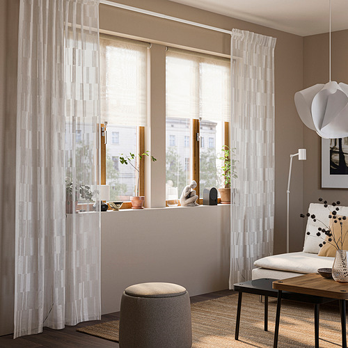 BERGNEJLIKA, cortinas visillo, 1 par. 2 de 6 abrir diálogo