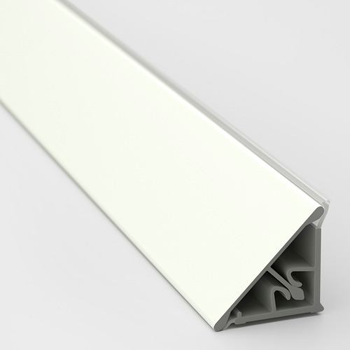 Embellecedor de pared de aluminio y plástico.