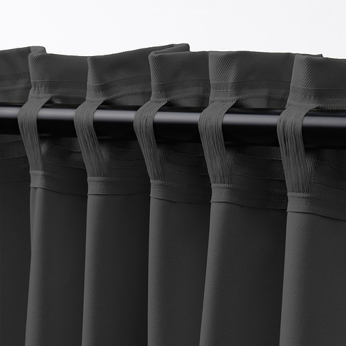 KORGMOTT, black-out curtains, 1 pair. 7 of 8 open dialog