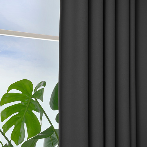 KORGMOTT, black-out curtains, 1 pair. 4 of 8 open dialog