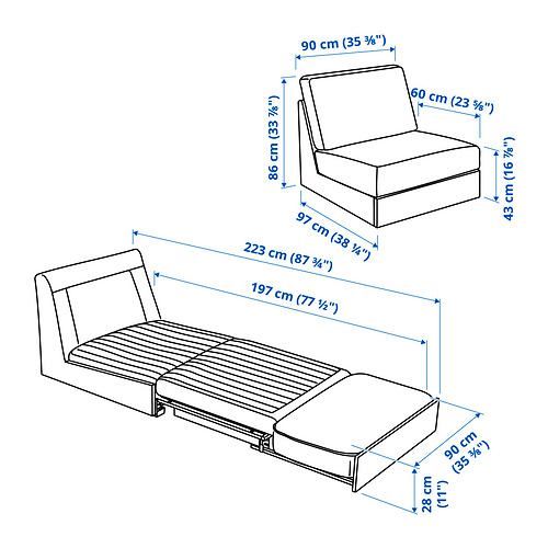 KIVIK, 1-seat sleeper sofa. 10 of 10 open dialog