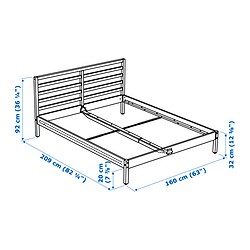 Measurement Illustration - TARVA bed Queen