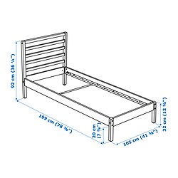 Measurement Illustration - TARVA bed frame