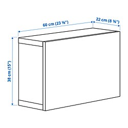 Ilustración de medidas - BESTÅ estantería con puerta