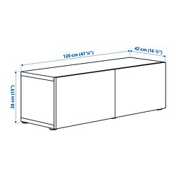 Ilustración de medidas - BESTÅ Estantería con 2 puertas