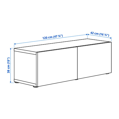 BESTÅ, cabinet with 2 doors. 3 of 3 open dialog
