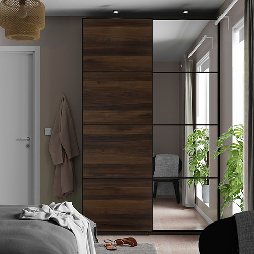 PAX / MEHAMN / AULI, wardrobe with sliding doors. 3 of 5 open dialog