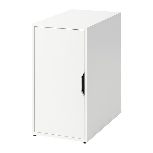 Escritorio LAGKAPTEN blanco; Diseño sencillo, rectangular con una sola puerta, moderno.