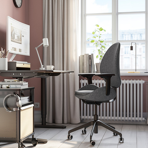 HATTEFJÄLL, office chair with armrests. 2 of 10 open dialog