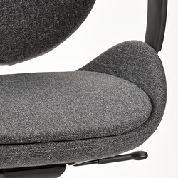 Measurement Illustration - HATTEFJÄLL office chair with armrests